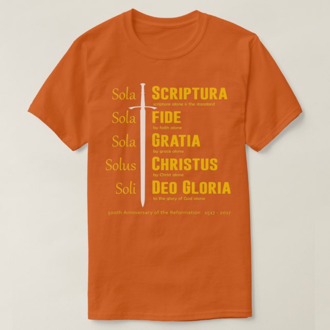 T-shirt 5 solas (Design devant)