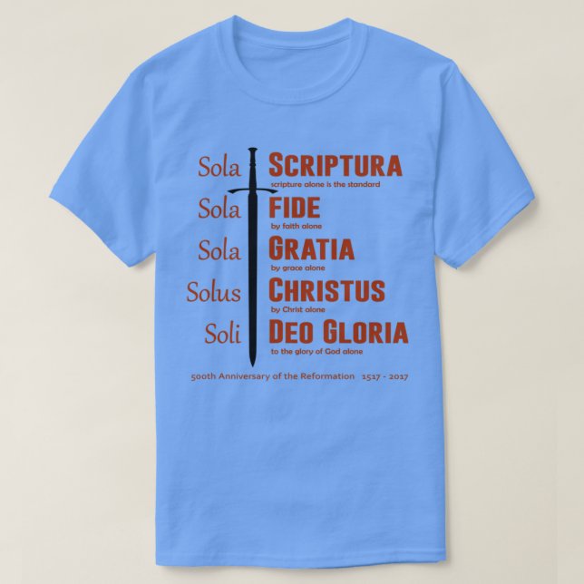 T-shirt 5 Solas 1 (Design devant)
