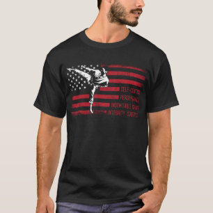 T-shirt 5 Tenets American Taekwondo Combattre