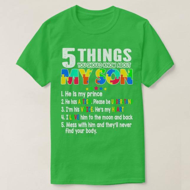 T-shirt 5 Things You Should Know About (Design devant)