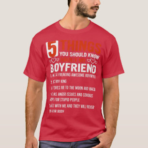 T-shirt 5 Things You Should Know About My Boyfriend