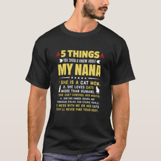 T-shirt 5 Things You Should Know About My  Cat Mom Grandma