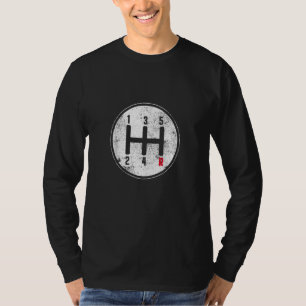T-shirt 5 Vitesse Transmission manuelle Stick Driving Car