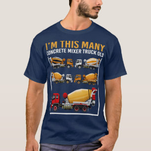 T-shirt 5 year old Im This Many Concrete Mixer Truck 5th B