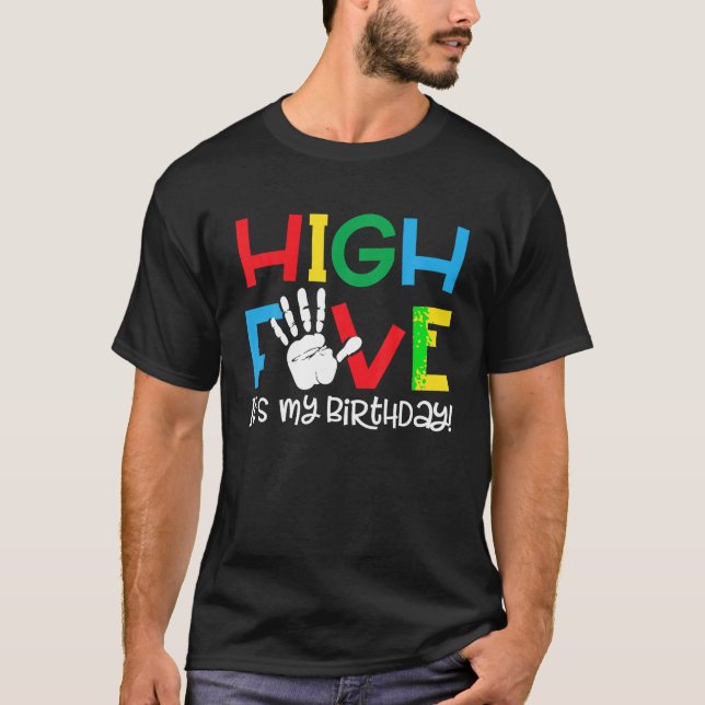 T-shirt 5ans 5Anniversaire Chemise Funny High Five It's My (Devant)