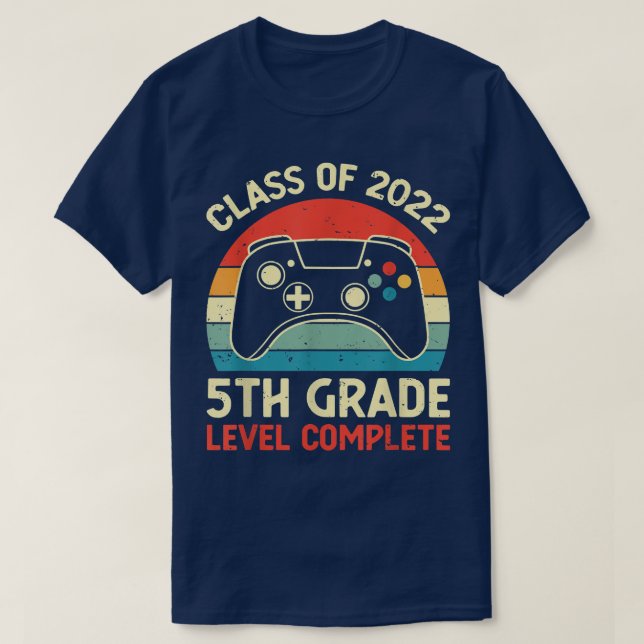 T-shirt 5e Année Classe Complète De 2022 Graduation  (Design devant)