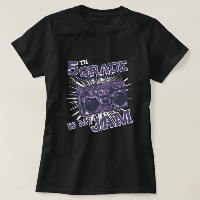 T-shirt 5e année est ma confiture Funny École Enseignant & (Design devant)
