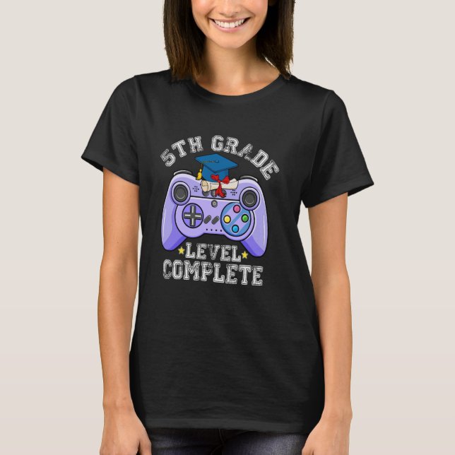 T-shirt 5e année Niveau Complet Graduation Jeu Classe 2 (Devant)