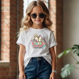 T-shirt 5e année Pomme colorée à paillettes pour l