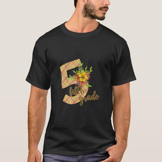 T-shirt 5e année Retour à l'école Étudiant (Devant)