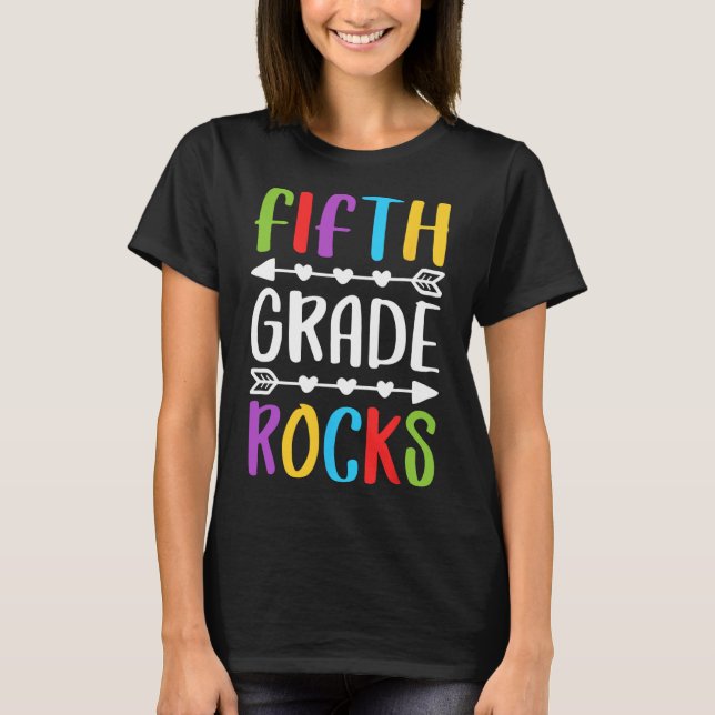 T-shirt 5e année Rocks 5e année Retour à l'école (Devant)
