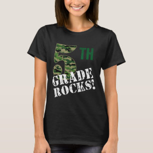 T-shirt 5e année Rocks Camo Cinquième année Retour à l'éco