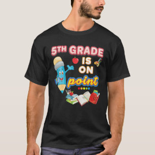 T-shirt 5E Année Sur Point Cinquième Crayon Ensemble Kid S