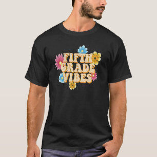 T-shirt 5e année Vibes École élémentaire d'enseignant