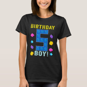 T-shirt 5e anniversaire 5 ans Bâtiment de 5 ans Garçons