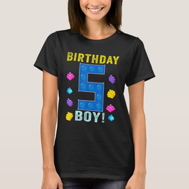 T-shirt 5e anniversaire 5 ans Bâtiment de 5 ans Garçons (Devant)