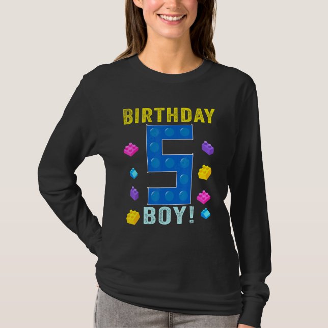 T-shirt 5e anniversaire 5 ans Bâtiment de 5 ans Garçons (Devant)