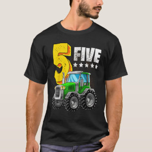 T-shirt 5e anniversaire Boy 5 ans Vieux Camion de ferme Pa