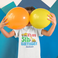 5e anniversaire Boy Construction Véhicule Fête Enf