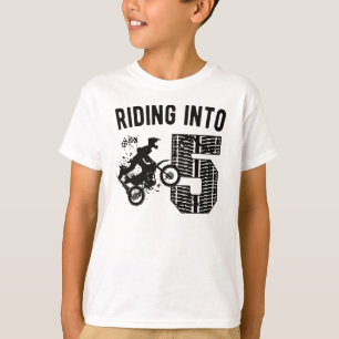 T-shirt 5e anniversaire Cadeau Dirt Vélo 5 ans Motocross