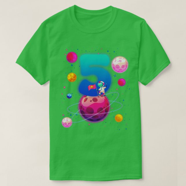 T-shirt 5e anniversaire de la fête Space Lover Anniversair (Design devant)