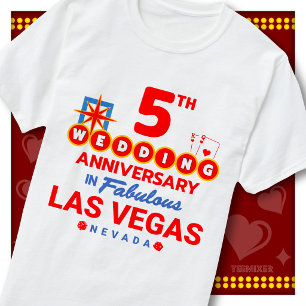 T-shirt 5e anniversaire de mariage couple fabuleux Las Veg