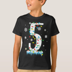 T-shirt 5e anniversaire Noël Flocon de neige 5 ans Enfants