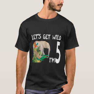 T-shirt 5E Anniversaire Safari Jungle Animaux 5 Ans Funn