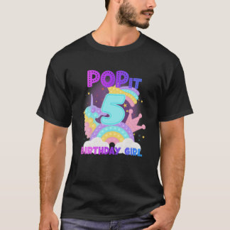 T-shirt 5E Anniversaire Unicorn Fidget Pop It Anniversaire