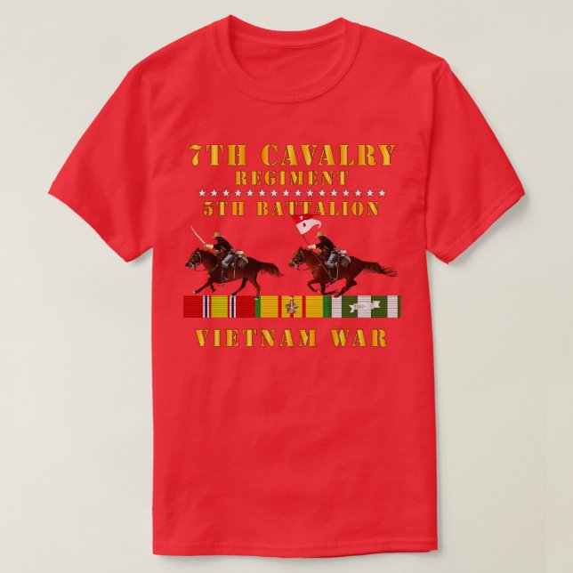 T-shirt 5e Bataillon 7e Régiment de cavalerie Vietnamwt 2  (Design devant)