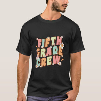 T-shirt 5E Classe Équipage Rétro Fleurs de marguerite