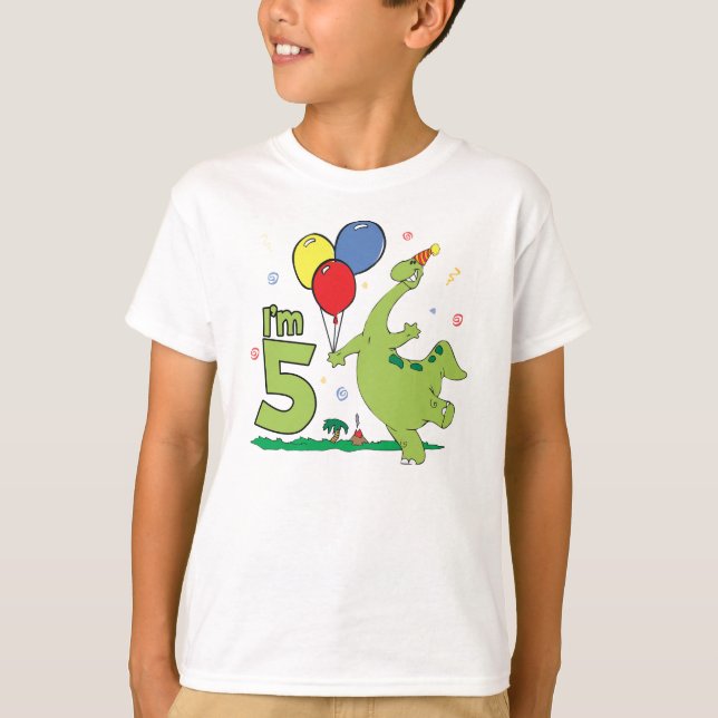 T-shirt 5ème anniversaire de Dino (Devant)
