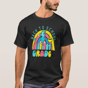 T-shirt 5ème cinquième année Mignon Arc-en-ciel Retour à l