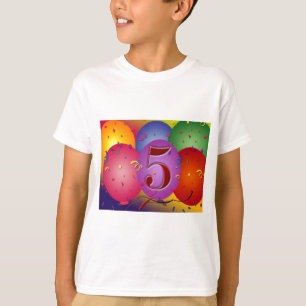 T-shirt 5ème Décorations de ballon de fête d'anniversai