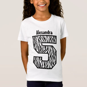 T-Shirt 5ème Nom fait sur commande de quatre ans V07E de