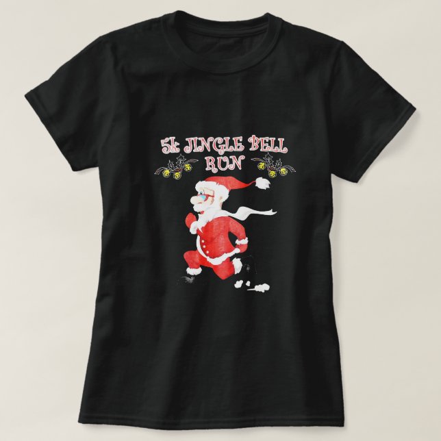 T-shirt 5k Jingle Bell Run Noël, Set cadeau de Noël, Ch (Design devant)