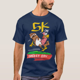 T-shirt 5K Jour De La Turquie Race Thanksgiving Pour Turqu