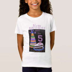 T-shirt 5th BIRTHDAY Girls' Fine Jersey
