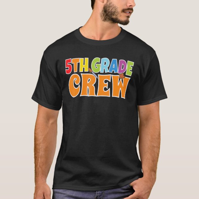 T-shirt 5th Grade Crew Boys Fifth Grade 5th Class School (Devant)
