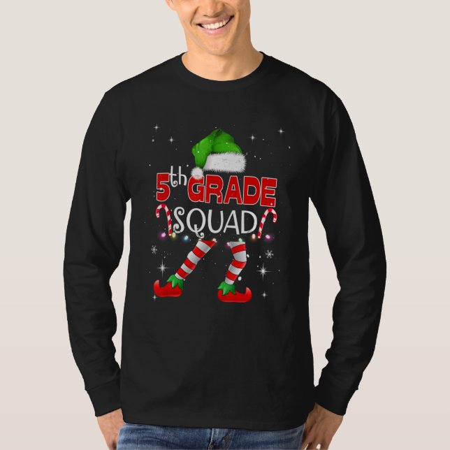 T-shirt 5th Grade Elf Squad Matching Teach Christmas Schoo (Devant)