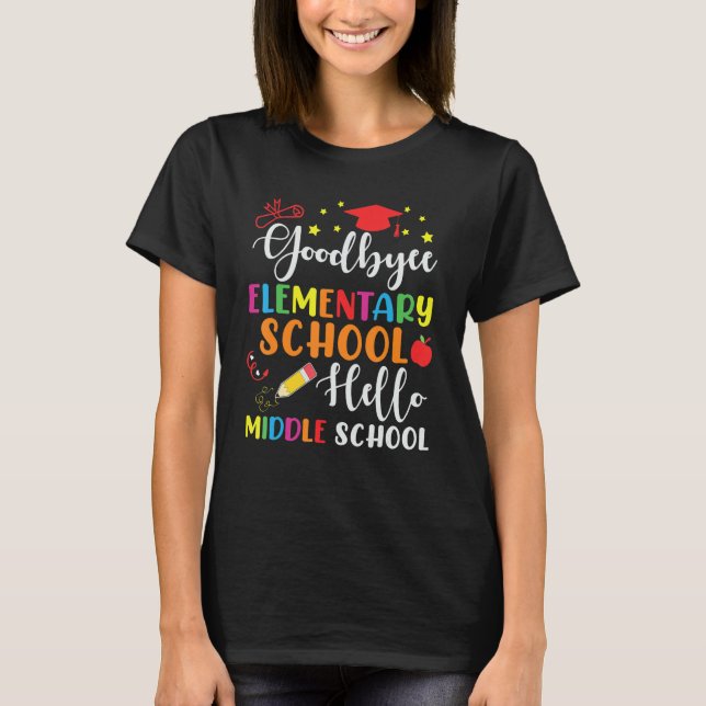 T-shirt 5th Grade Graduation Elementary School Hello Middl (Devant)