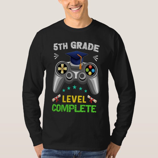 T-shirt 5th Grade Graduation Level Complete Gamer 2023  1 (Devant)
