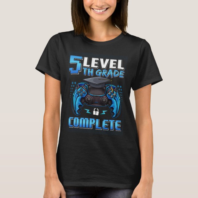 T-shirt 5th Grade Level Complete Happy Last Day Of School  (Devant)