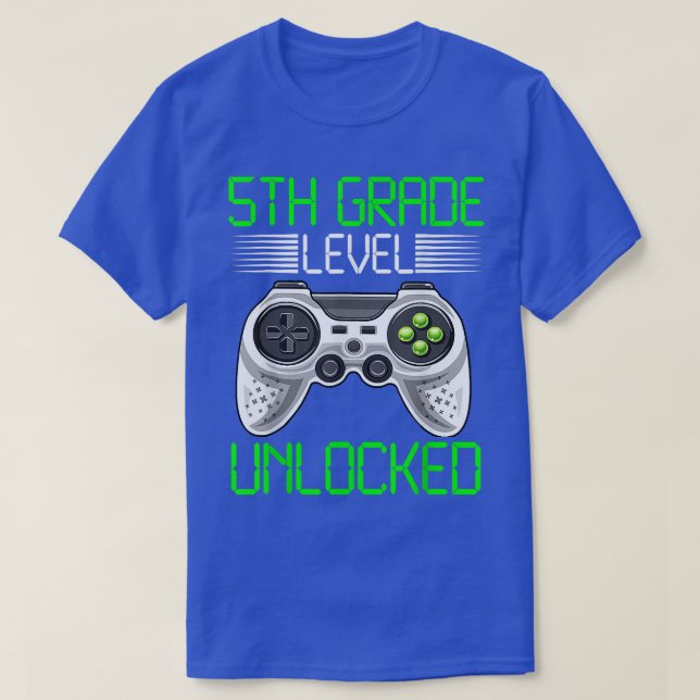 T-shirt 5th Grade Level Unlocked Video Game Back To School (Design devant)