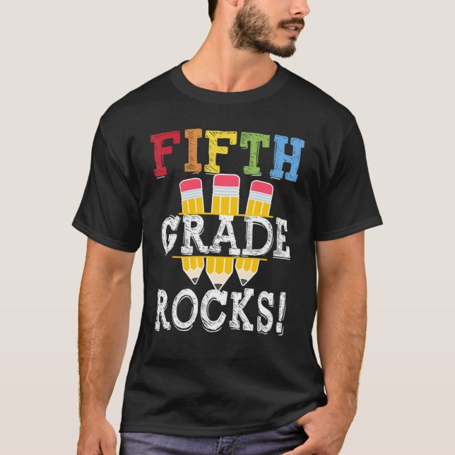 T-shirt 5th Grade Rocks Back To School Student Kid Teacher (Devant)