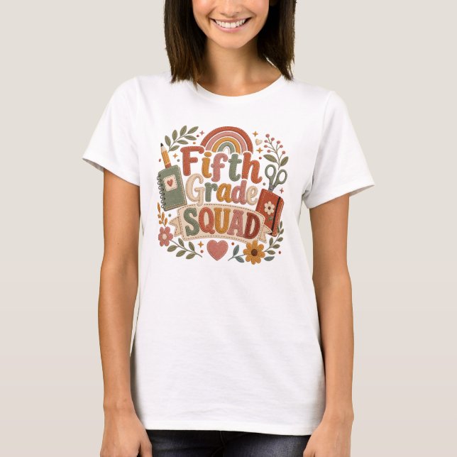 T-shirt 5th Grade Teacher Tee (Devant)