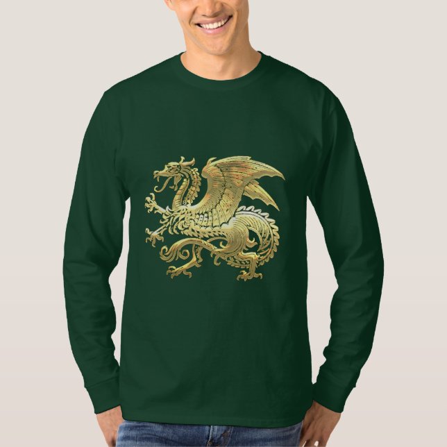 T-shirt [600] Dragon islandais, Landvættir [or] (Devant)