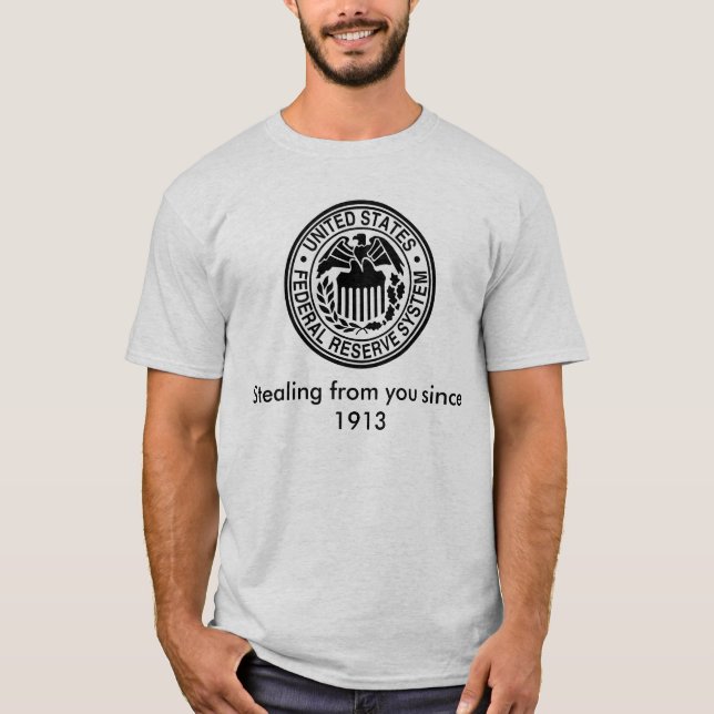 T-shirt 600px-US-FederalReserveSystem-Seal_svg, Stealin… (Devant)