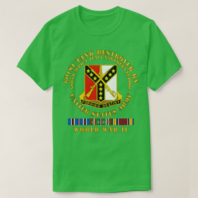 T-shirt 601st Tank Destroyer Bn DUI EUR SVC 2ÈME GUERRE MO (Design devant)