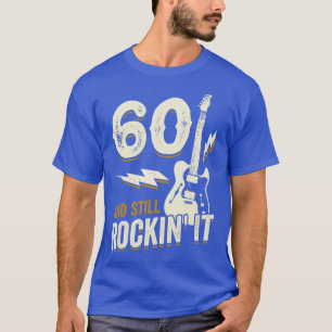 T-shirt 60 Anniversaire Rock Music Guitariste Cadeau